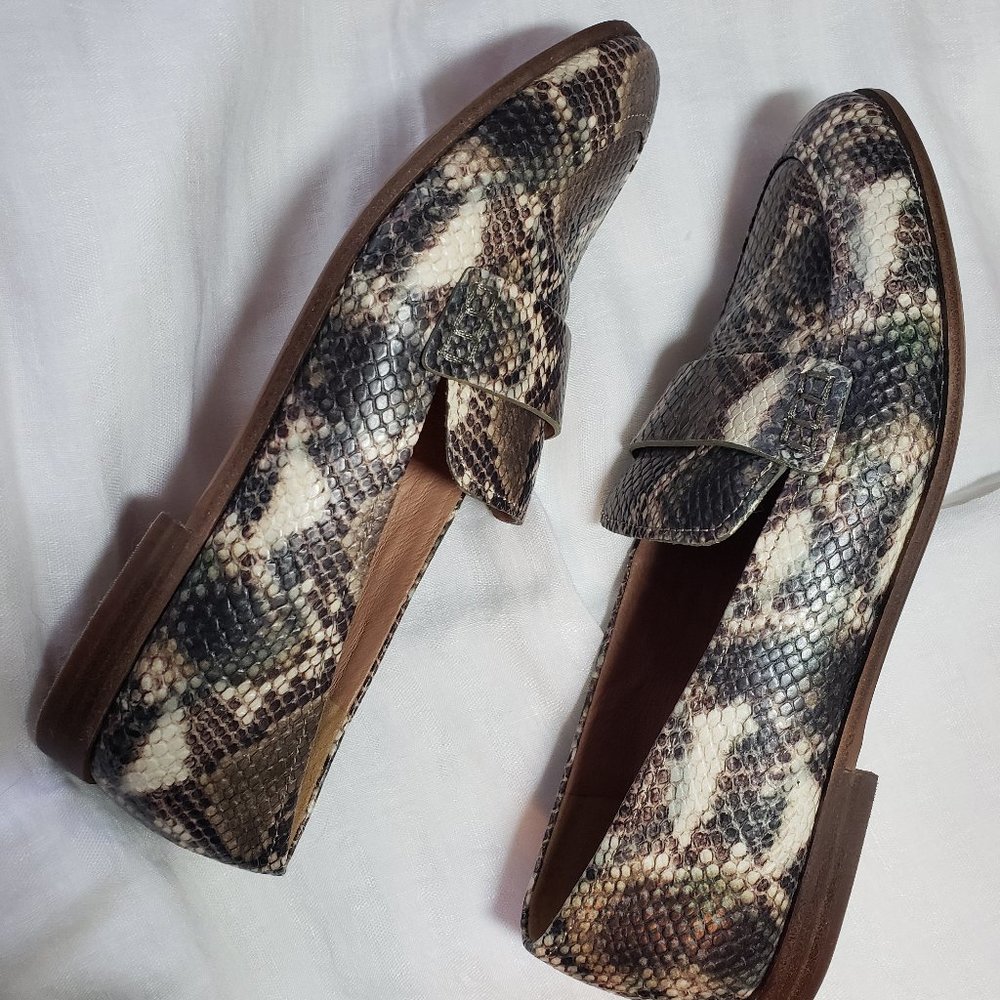 Madewell The Alex Loafer in Snake Emossed Leather Sz 10 - Picture 3 of 7